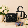 Luxury Everyday Bag Combo-Crossbody + Top Handle + Floral Strap