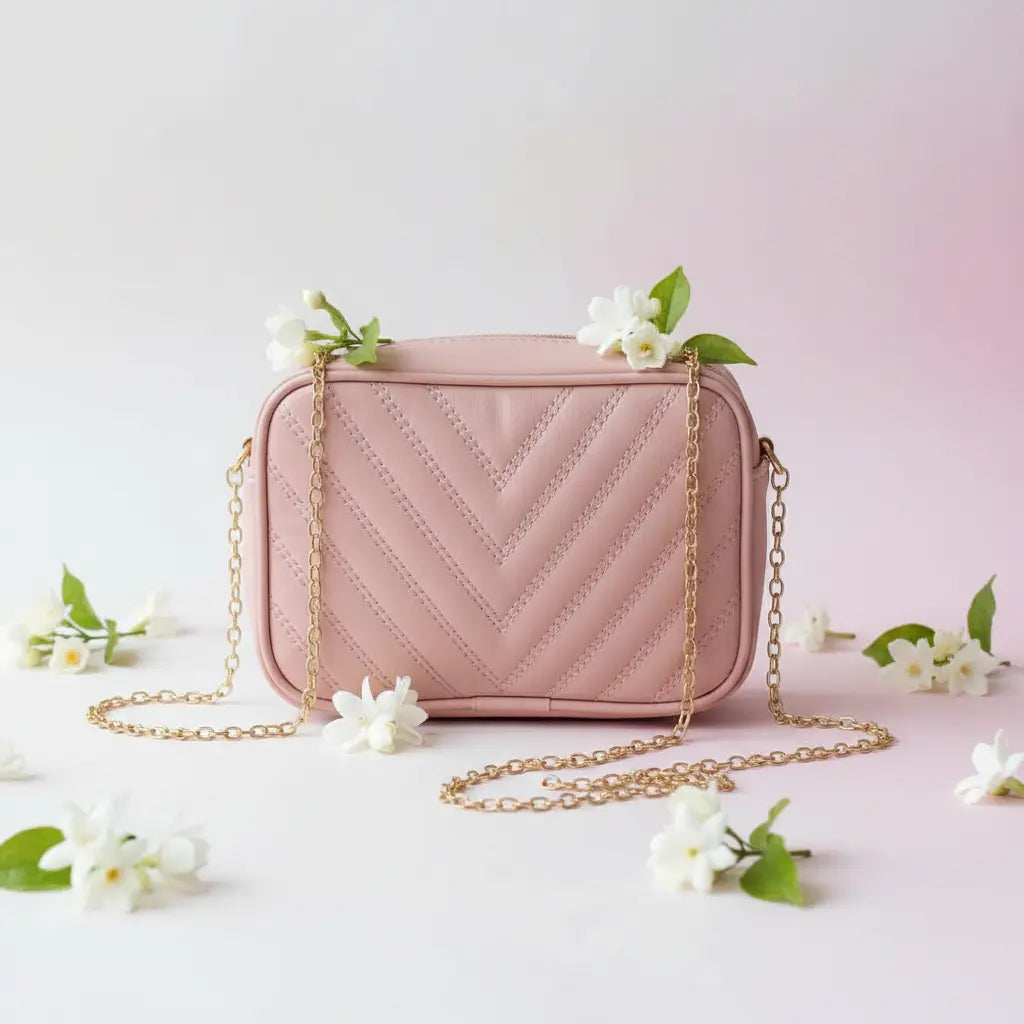 Noir Luxe Pink Premium Crossbody Bag for Women - IK Royal Gallery
