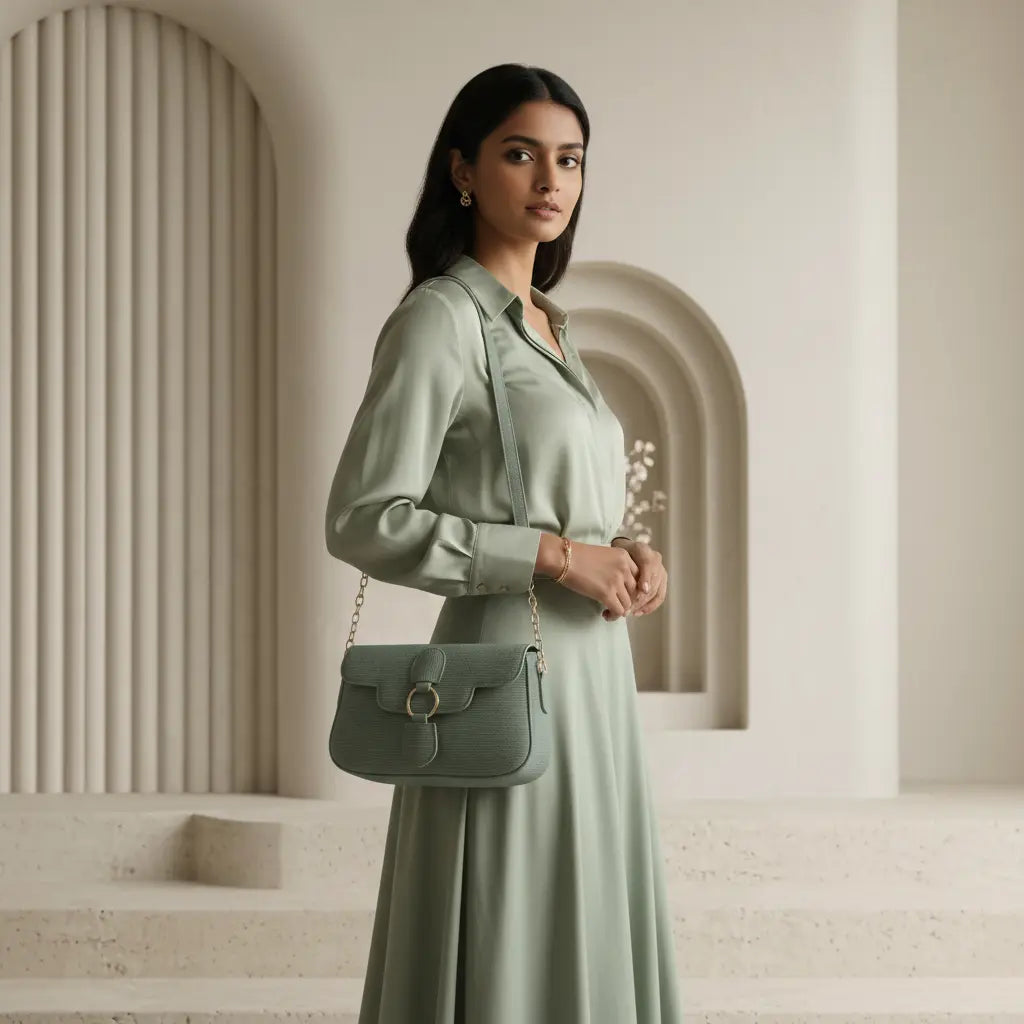 Iconic Ring Bag – Classic Ladies Handbag Green