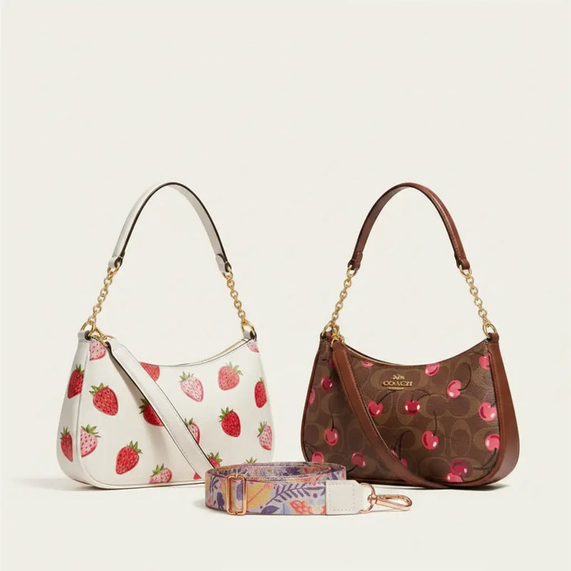 Luxury Everyday Bag Combo-Crossbody + Top Handle + Floral Strap