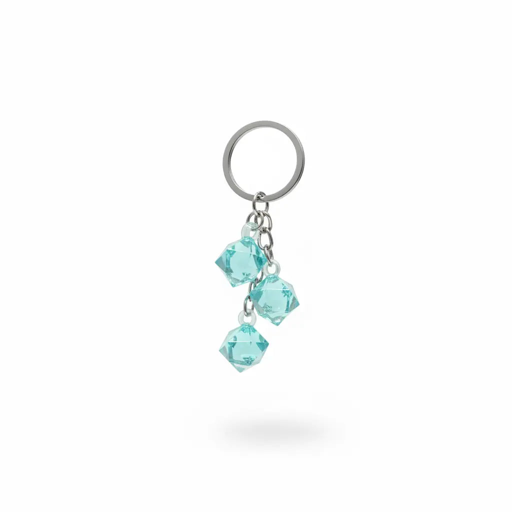 Aqua Crystal Charm Keychain – IK Royal Gallery