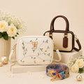 Luxury Everyday Bag Combo-Crossbody + Top Handle + Floral Strap