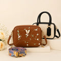 Luxury Everyday Bag Combo-Crossbody + Top Handle + Floral Strap
