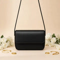 Magnetic Button Strap Women’s Crossbody Bag Stylish Black