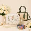 Luxury Everyday Bag Combo-Crossbody + Top Handle + Floral Strap