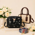 Luxury Everyday Bag Combo-Crossbody + Top Handle + Floral Strap
