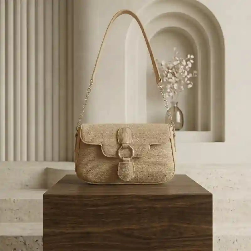 Iconic Ring Bag – Classic Ladies Handbag Beige