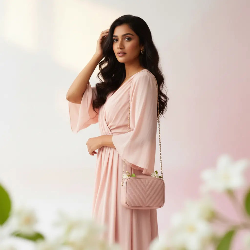 Noir Luxe Pink Premium Crossbody Bag for Women - IK Royal Gallery