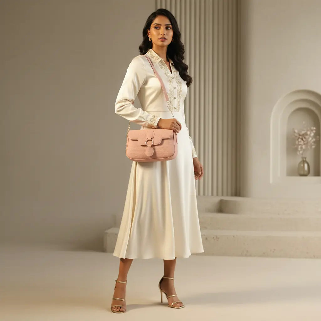 Iconic Ring Bag – Classic Ladies Handbag Pink