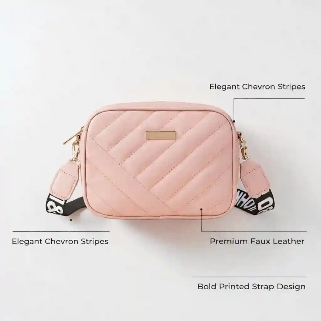 Elorina Luxe CAR1 Pink Crossbody Bag for Women-Elegant, Stylish & Premium Design by IK Royal Gallery