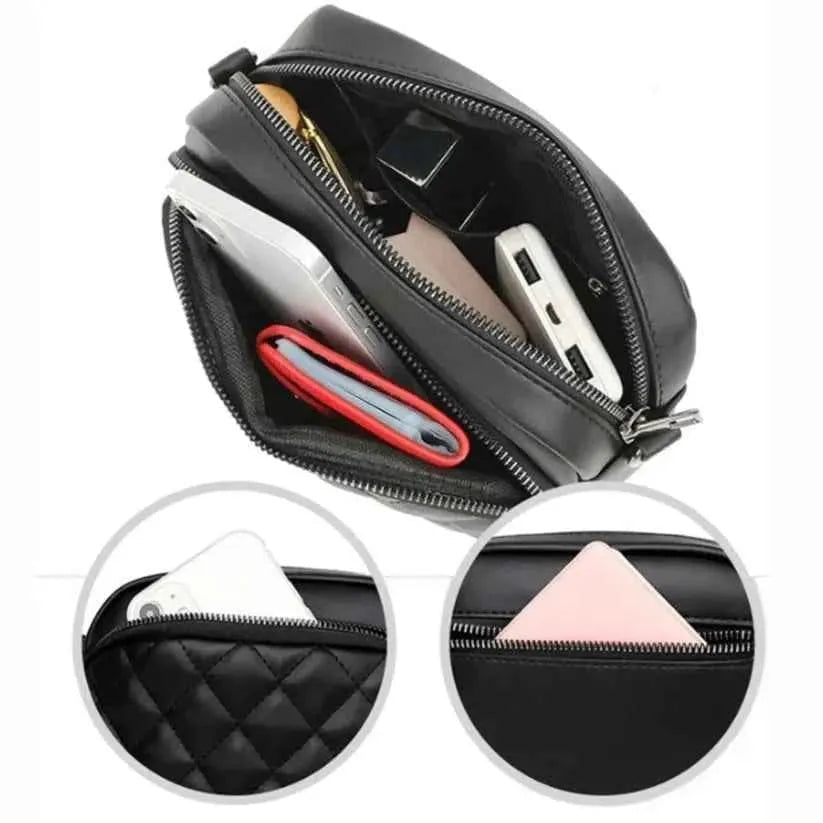 3-Zipper Women’s Crossbody Green Bag CAR-7 | Elegant & Stylish Design