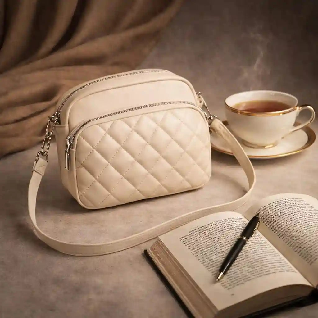 3-Zipper Women’s Crossbody Skin Bag CAR-7 | Elegant & Stylish Design