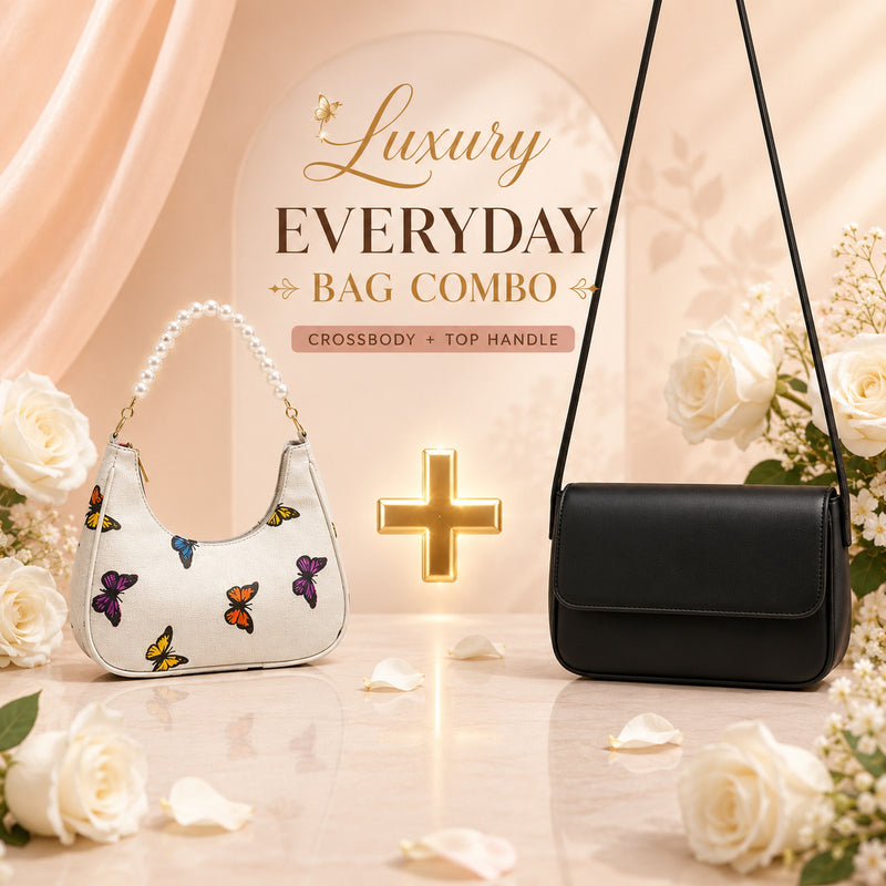 Luxury Everyday Bag Combo – Crossbody + Top Handle
