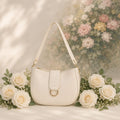 Mono Luxe White PU Leather Handbag for Women In Pakistan