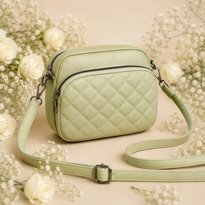 3-Zipper Women’s Crossbody Bag CAR-7 | Elegant & Stylish Design