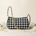 Black & White Houndstooth Shoulder Bag-Trendy Women’s Handbag in Pakistan