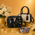 Luxury Everyday Bag Combo-Crossbody + Top Handle + Floral Strap
