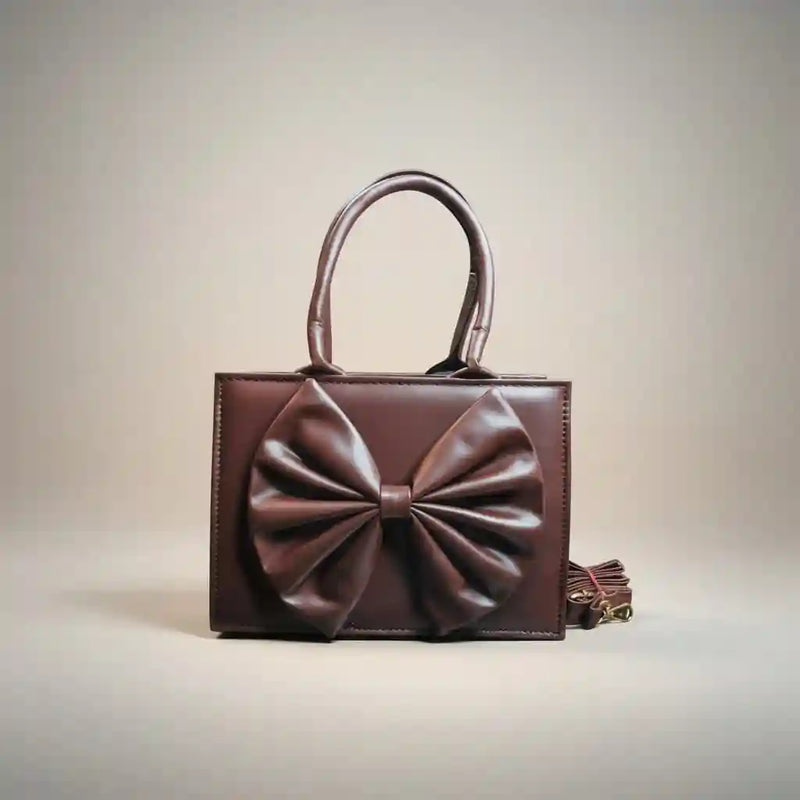 Fleur Bow Dark Brown Handbag for Women - In Pakistan
