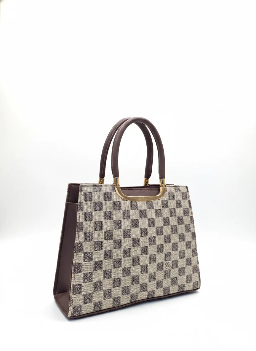 Imperial Grid Tote Bag for Women-Premium Stylish Ladies Handbag | IK Royal Gallery