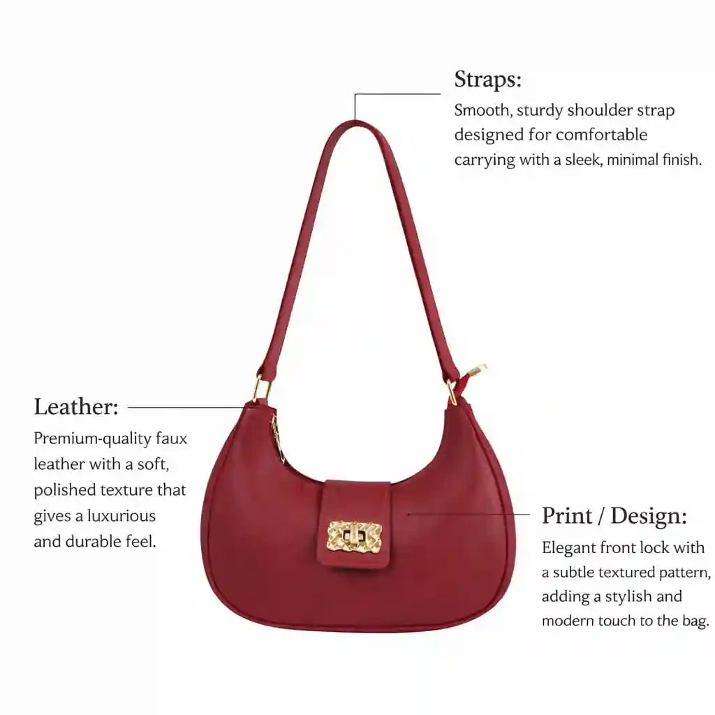 HAR 10 Maroon Handbag