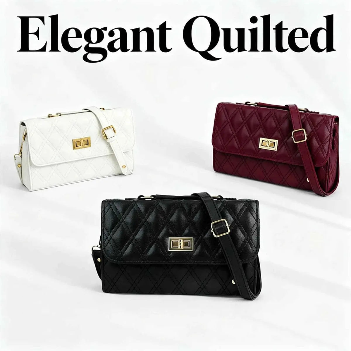 Elegant Quilted HAR-4 Black Women’s Handbag – Stylish Designer Bag by IK Royal Gallery