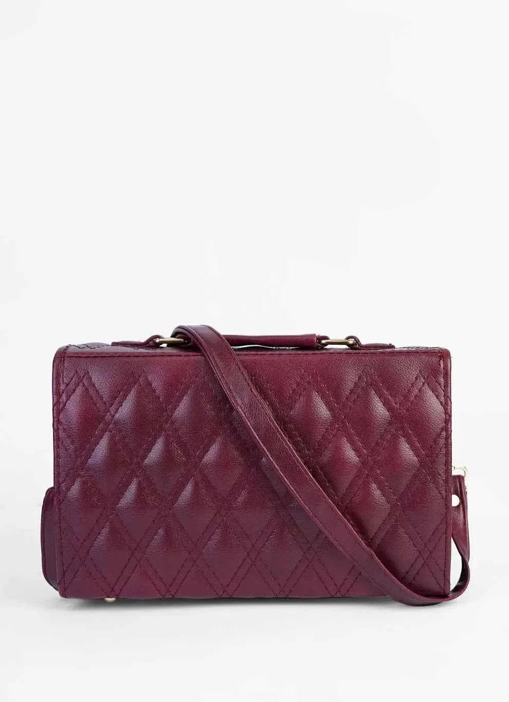 Elegant Quilted HAR-4 Maroon Women’s Handbag – Stylish Designer Bag by IK Royal Gallery