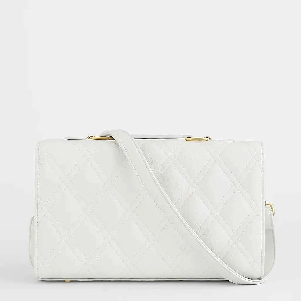 Elegant Quilted HAR-4 White Women’s Handbag – Stylish Designer Bag by IK Royal Gallery