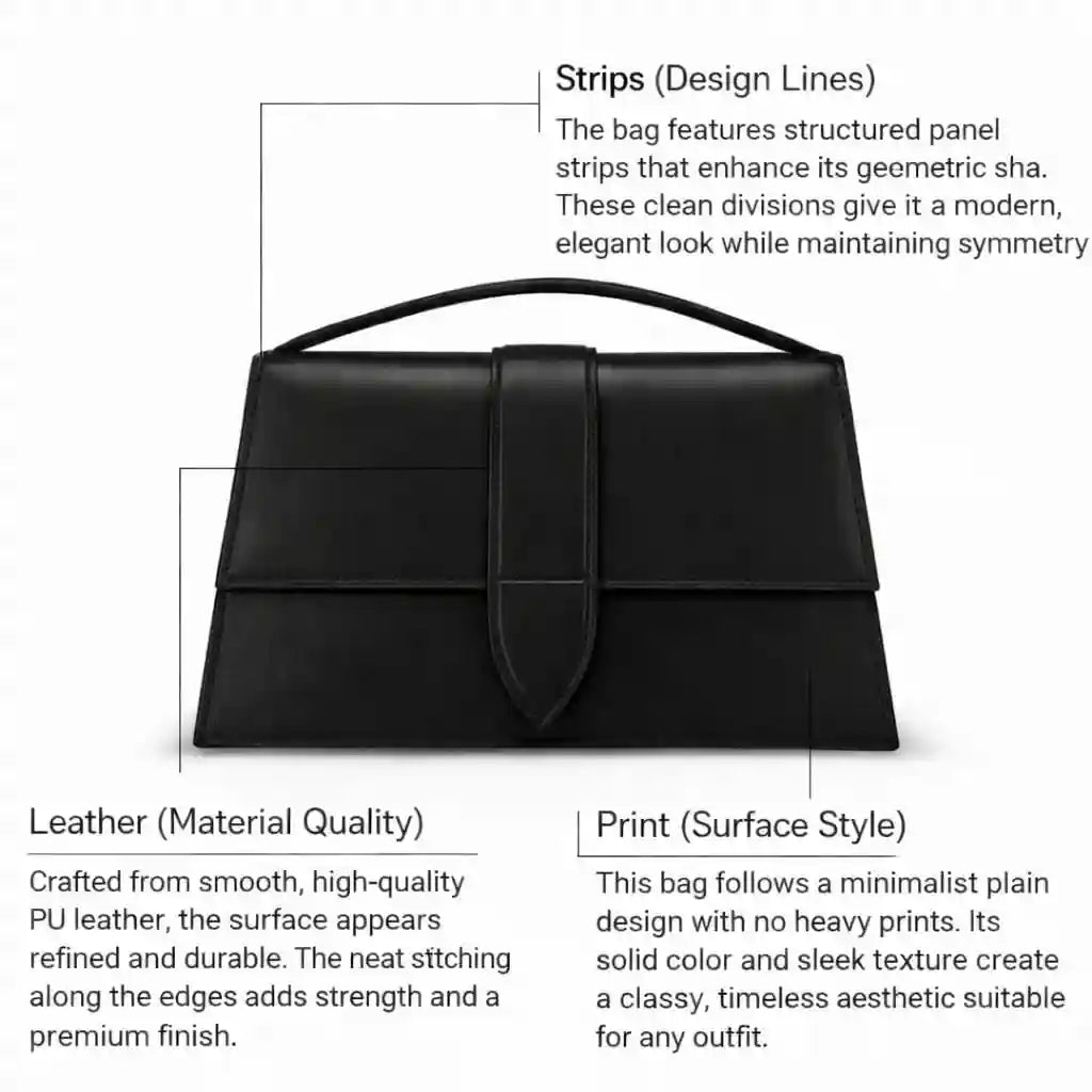 Nilofer Black Handbag for Women | Elegant & Stylish Shoulder Bag