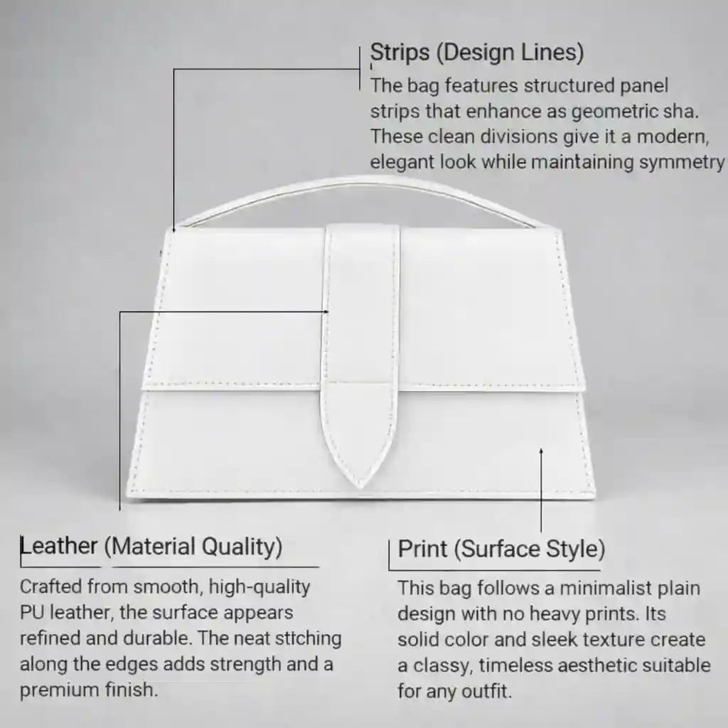 Nilofer White Handbag for Women | Elegant & Stylish Shoulder Bag