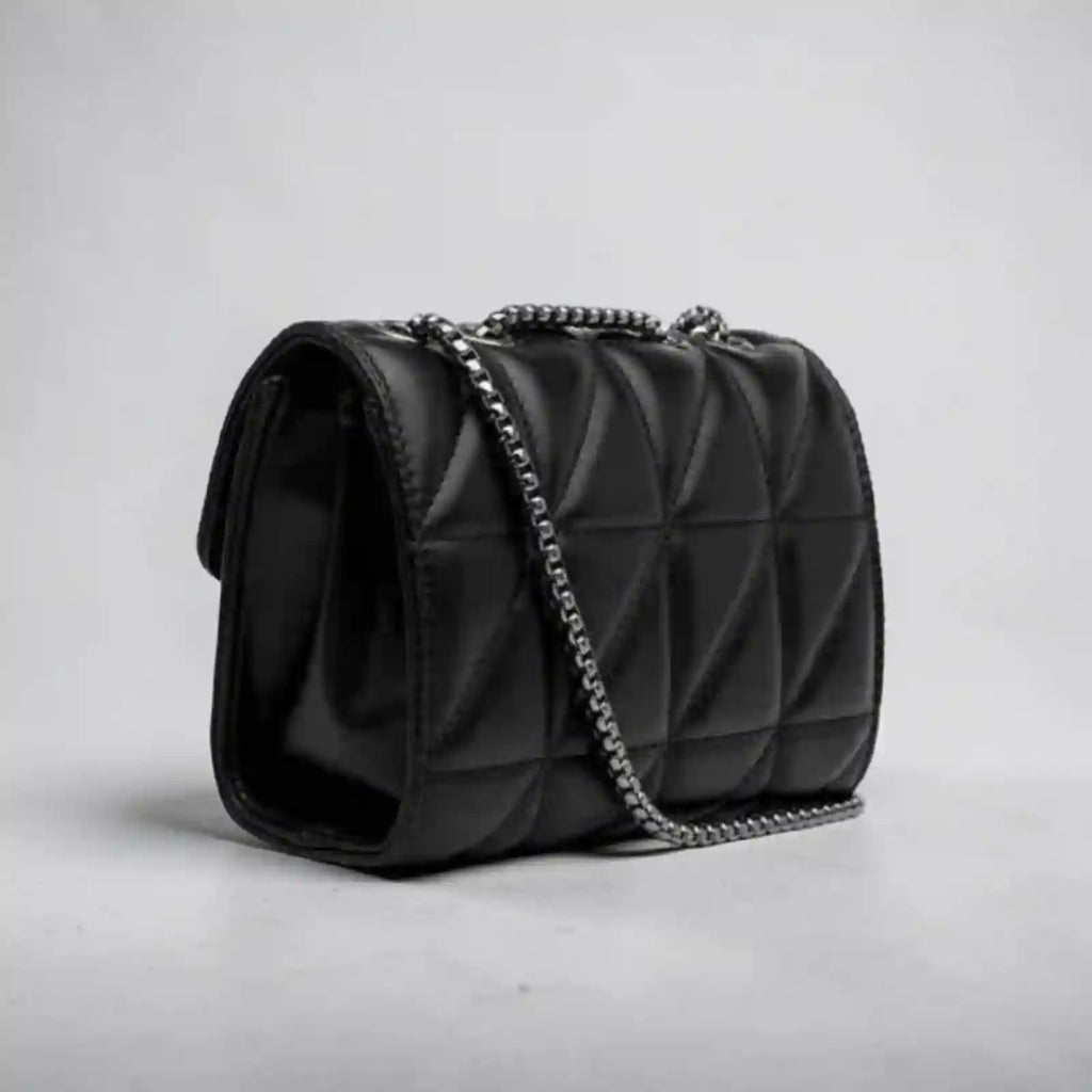 Quilted Black Crossbody Bag for Women Stylish Ladies Handbag in Pakistan | Trendy & Elegant Design