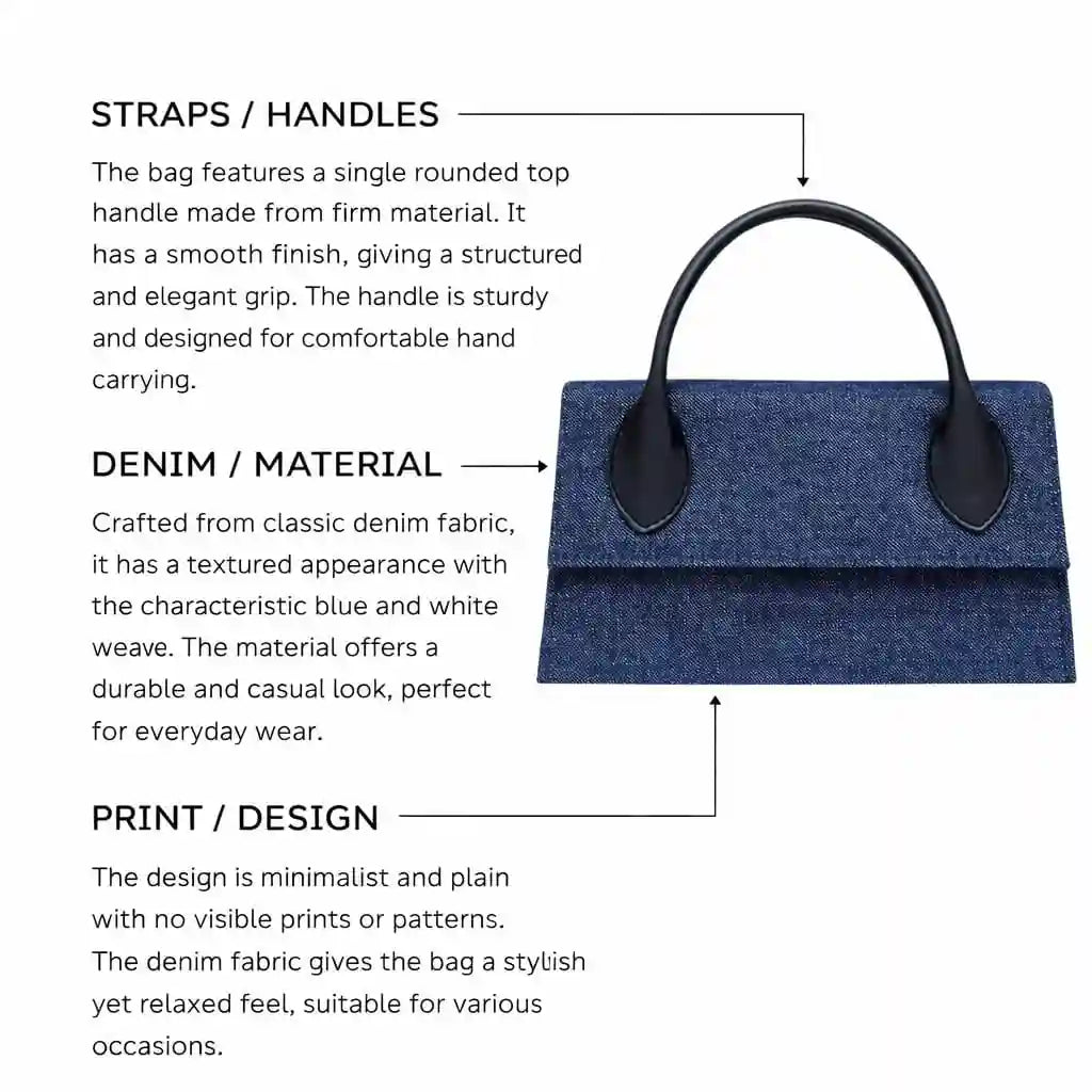 Elegant Navy Blue top handle bag for women, structured & chic style