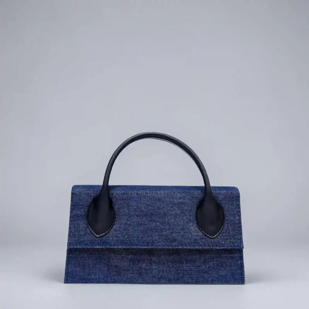 Elegant Navy Blue top handle bag for women, structured & chic style