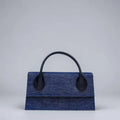 Elegant Navy Blue top handle bag for women, structured & chic style