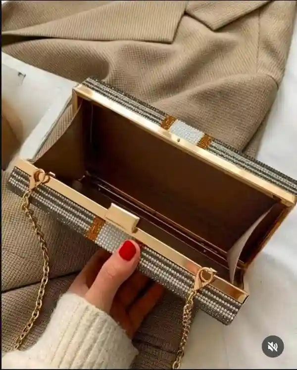 Rich Girl Golden Dollar Clutch | Designer Evening Bag