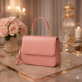 Zyvia Pink PU Leather Handbag for Women - IK ROYAL GALLERY