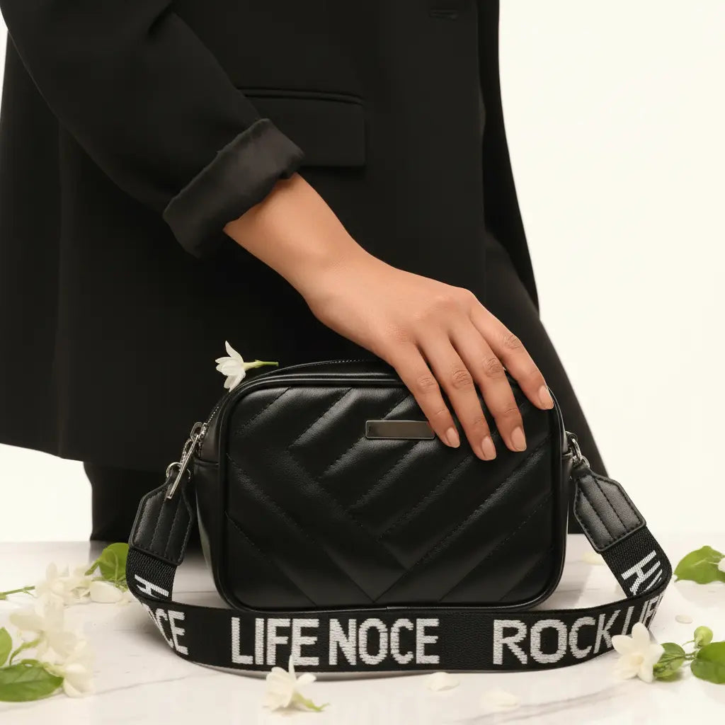 Elorina Luxe CAR1 Black Crossbody Bag for Women-Elegant, Stylish & Premium Design by IK Royal Gallery