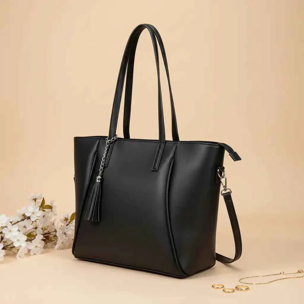 Zarya Black Tote Bag for Women-Premium Stylish Shoulder Handbag | IK Royal Gallery