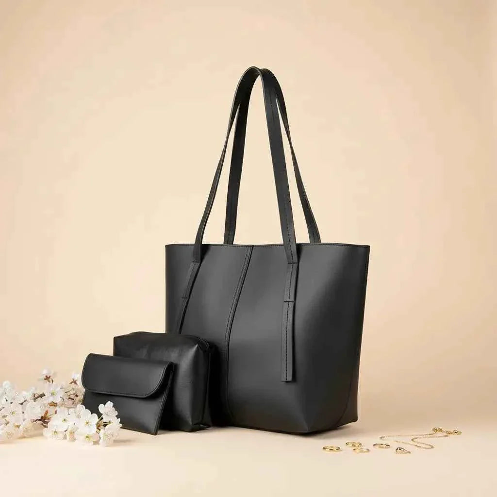 Luna Black Tote Bag for Women-Premium Stylish Shoulder Handbag | IK Royal Gallery