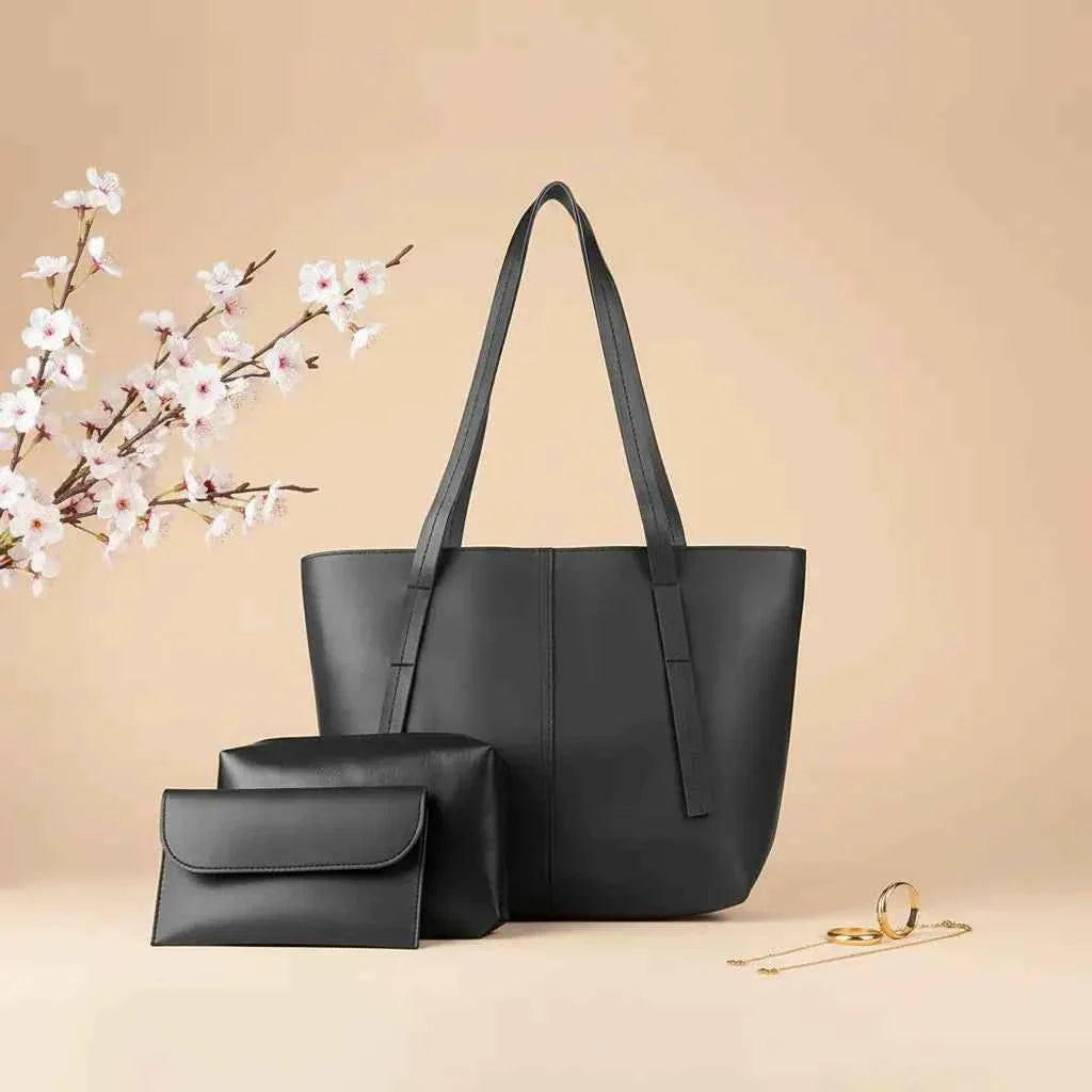 Luna Black Tote Bag for Women-Premium Stylish Shoulder Handbag | IK Royal Gallery
