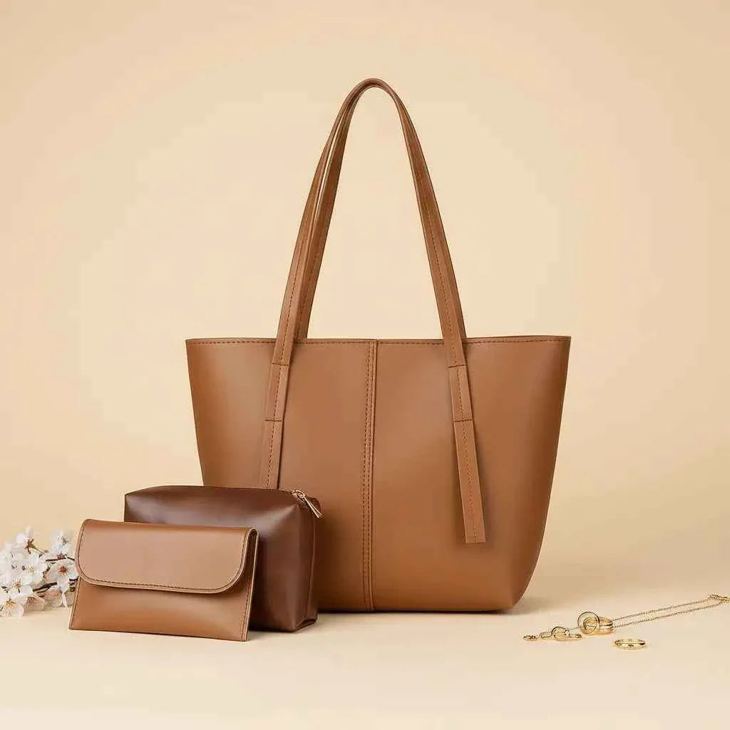Luna Camel Tote Bag for Women-Premium Stylish Shoulder Handbag | IK Royal Gallery