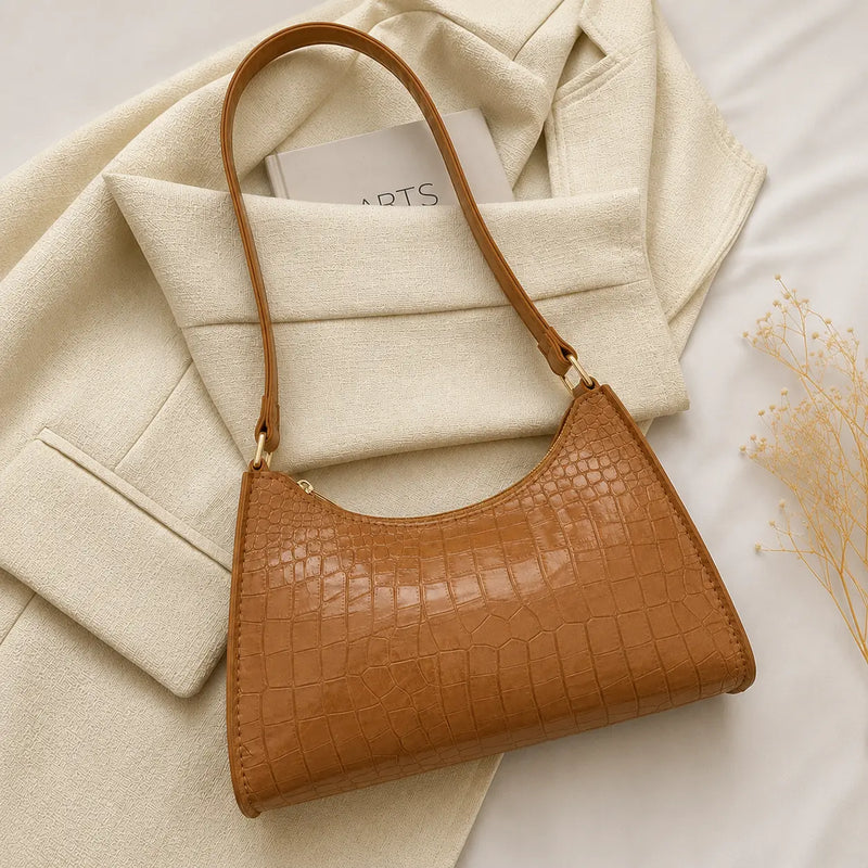 Obsidian Royale Croco Bag Caramel Brown - IK Royal Gallery