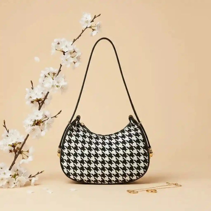 Chic Moon Elegance Shoulder Bag for Women – Stylish PU Leather Handbag