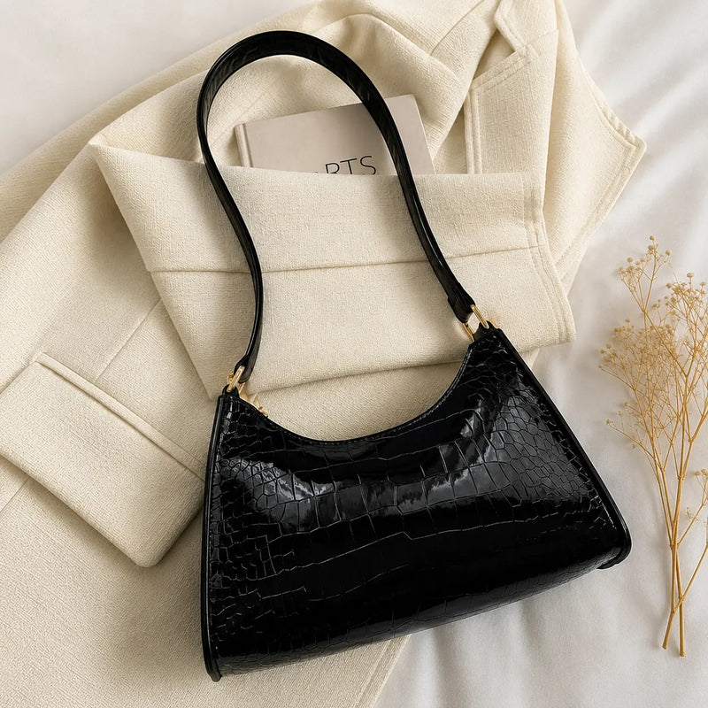 Obsidian Royale Croco Bag Black - IK Royal Gallery
