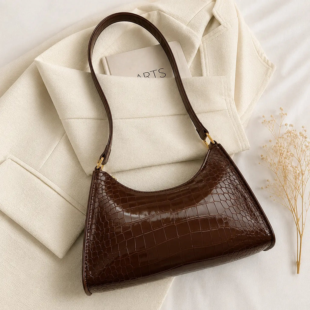 Obsidian Royale Croco Bag Brown - IK Royal Gallery