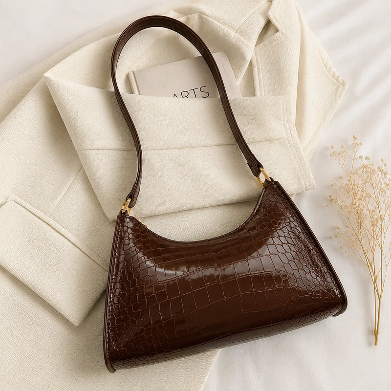Obsidian Royale Croco Bag Brown - IK Royal Gallery