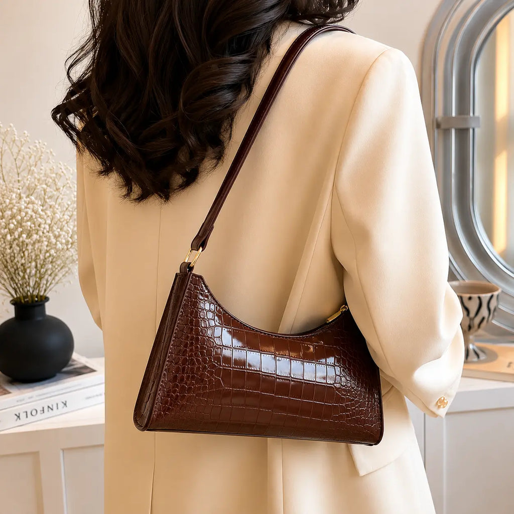 Obsidian Royale Croco Bag Brown - IK Royal Gallery