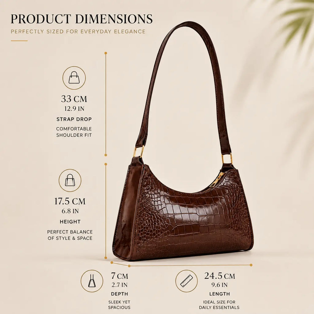 Obsidian Royale Croco Bag Brown - IK Royal Gallery