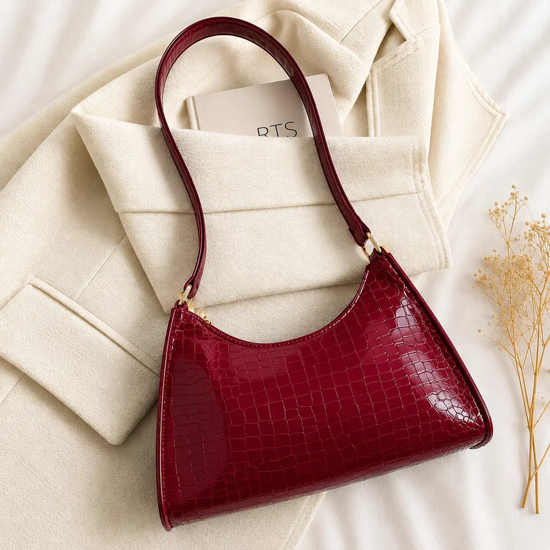 Obsidian Royale Croco Bag Maroon - IK Royal Gallery