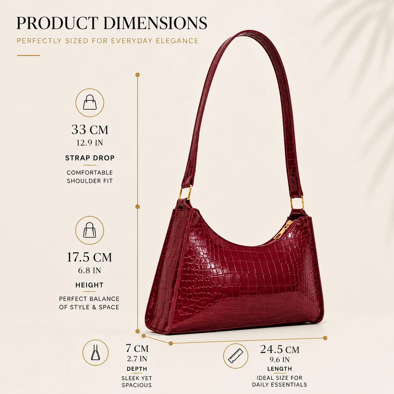 Obsidian Royale Croco Bag Maroon - IK Royal Gallery