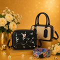 Luxury Everyday Bag Combo-Crossbody + Top Handle + Floral Strap